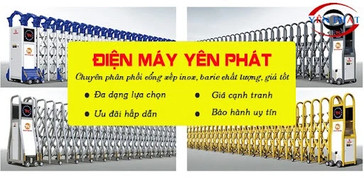 Tham khảo cổng xếp inox tại Điện máy Yên Phát với giá bán cực tốt!!!