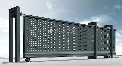 cổng xếp trượt tự động - Điện Máy Yên Phát