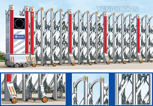 cửa cổng lùa xếp tưởng - Điện Máy Yên Phát