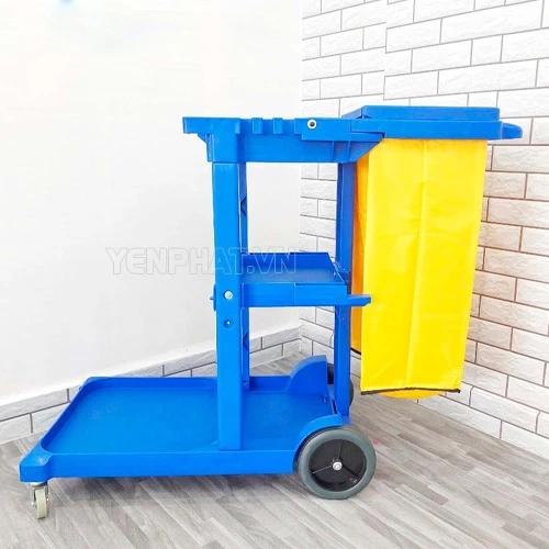 Xe đẩy dọn phòng 3 tầng công nghiệp 3