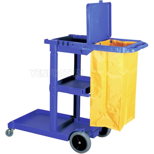 Xe đẩy dọn phòng 3 tầng công nghiệp 2