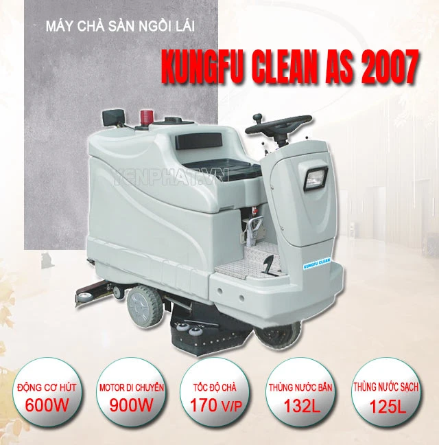 Máy chà sàn ngồi lái Kungfu Clean AS 2007