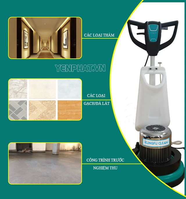 ứng dụng của máy chà sàn Kungfu Clean KF 154