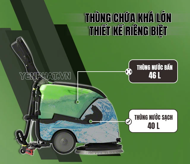 Cấu tạo của máy chà sàn liên hợp IPC CT46 C50 dùng điện
