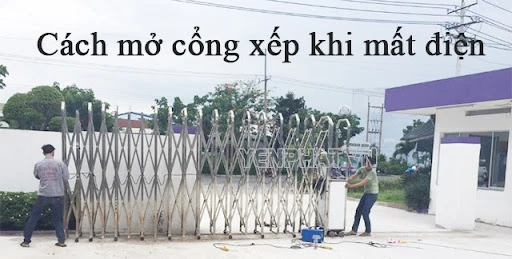 Hướng dẫn cách mở cổng xếp khi mất điện đơn giản, an toàn