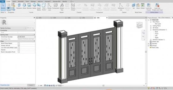 bản vẽ cổng xếp revit đẹp | Điện Máy Yên Phát