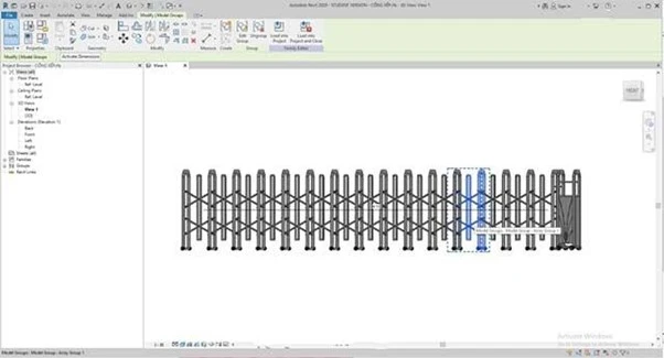 bản vẽ cổng xếp revit tự động | Điện Máy Yên Phát