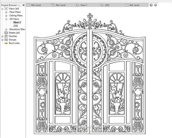 cổng xếp revit cổng trượt tự động đẹp | Điện Máy Yên Phát