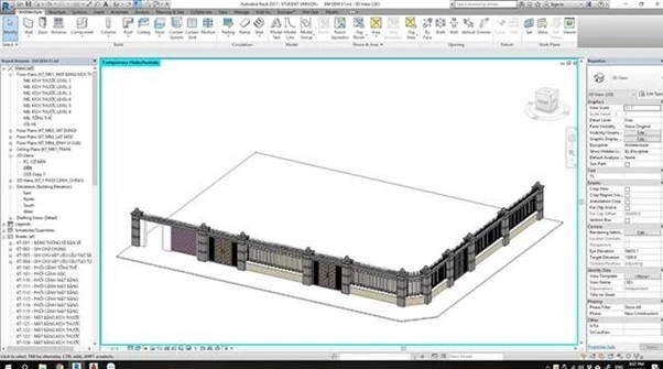 Revit hệ thống cổng và hàng rào sân nhà | Điện Máy Yên Phát