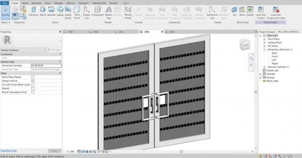 thiết kế cổng xếp revit cổng trượt tự động | Điện Máy Yên Phát