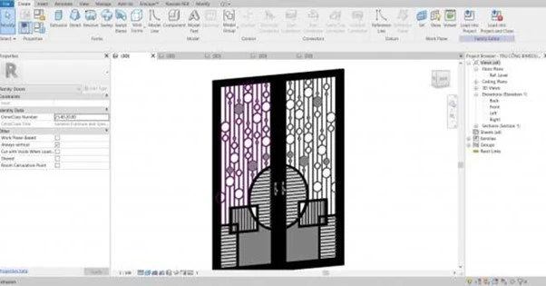 thiết kế cổng xếp revit tự động | Điện Máy Yên Phát