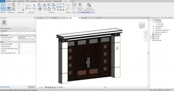 thiết kế cổng xếp revit | Điện Máy Yên Phát