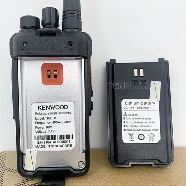 Máy bộ đàm Kenwood TK-D50 có dung lượn pin lớn