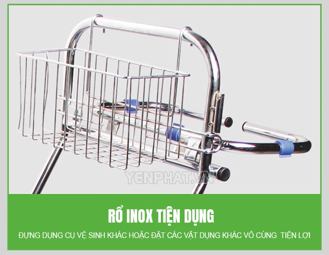 rổ đựng của xe vắt chổi lau sàn 2 xô tiện dụng cao