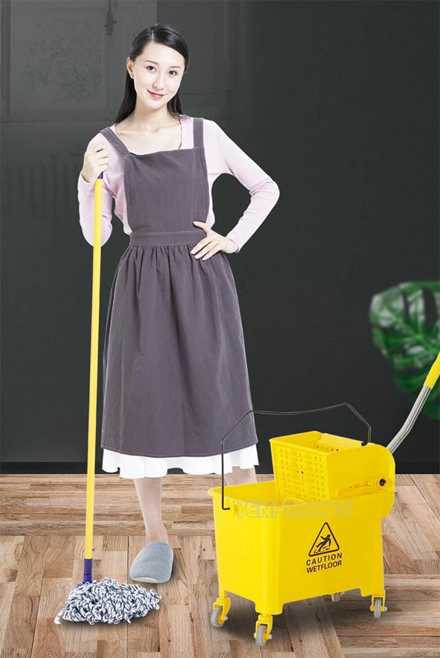 Xe dọn vệ sinh vắt móp đơn hiệu quả
