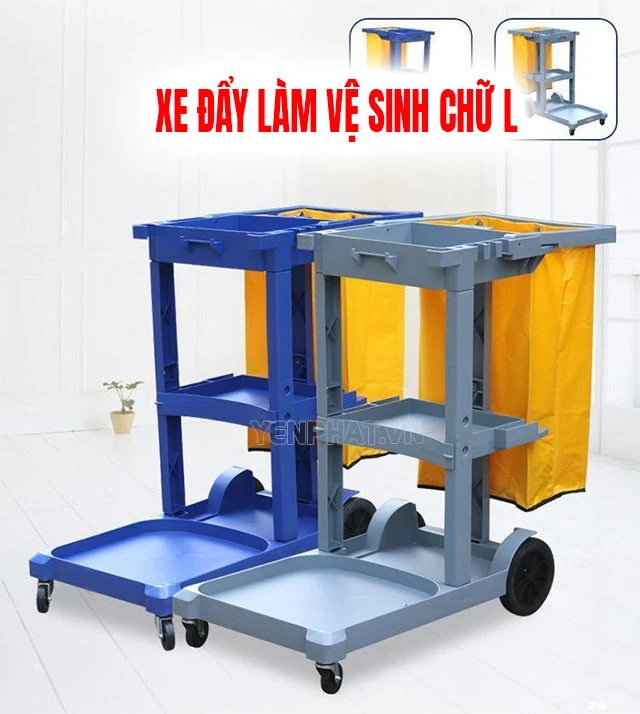 Xe đẩy làm vệ sinh chữ L