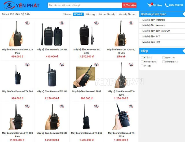 Điện máy Yên Phát - Địa chỉ mua bộ đàm có tai nghe uy tín, chất lượng