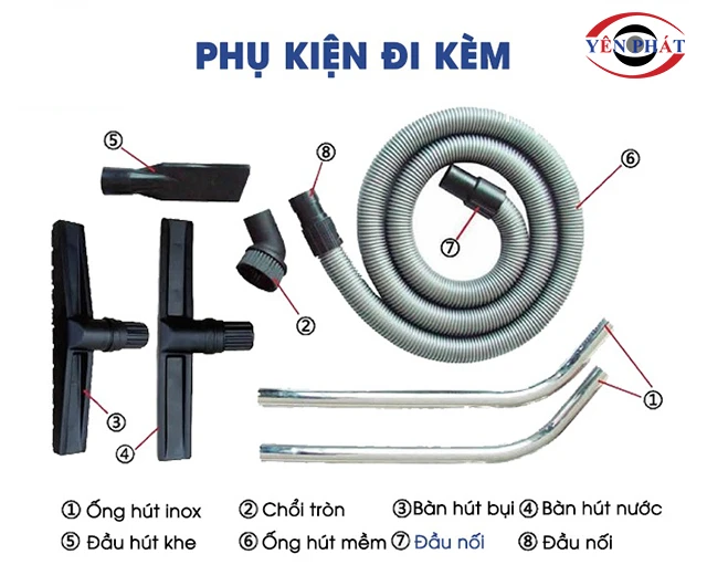 Bộ phụ kiện đi kèm máy hút bụi Kumisai KMS30