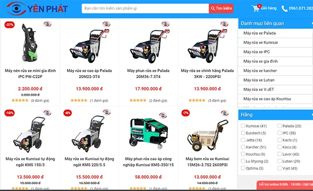 Địa chỉ bán trực tuyến máy rửa xe Thanh Hóa