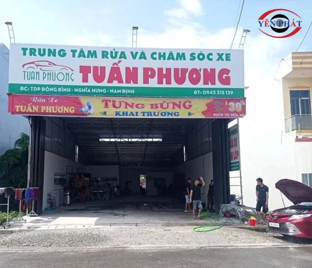 Mẫu biển hiệu rửa xe máy