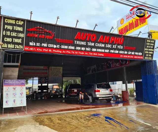 Mẫu biển quảng cáo tiệm rửa xe
