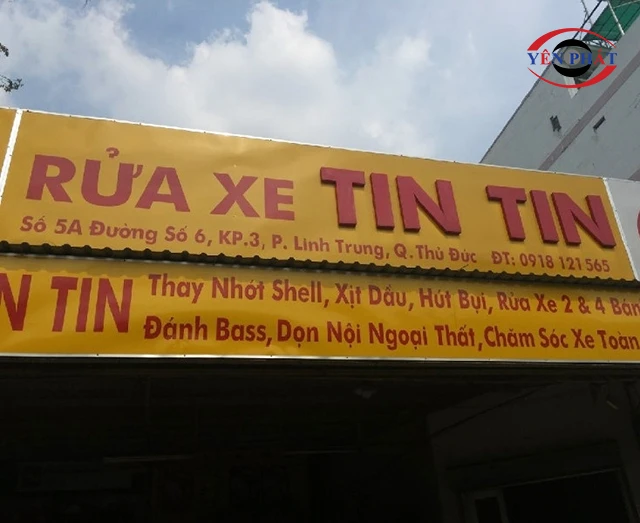 Tiệm rửa xe Tin Tin quận Thủ Đức