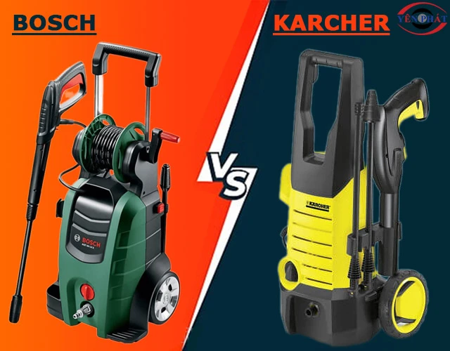 Nên mua máy rửa xe Bosch hay Karcher