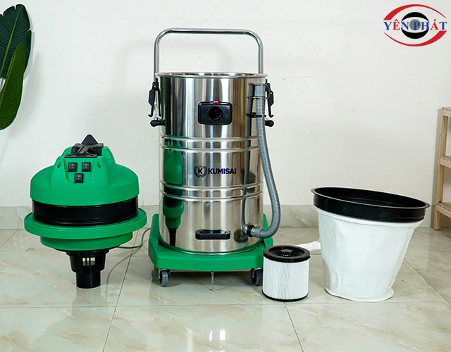 Đầu máy và bộ lọc Máy hút bụi nhà xưởng Kumisai KMS80H-Hepa