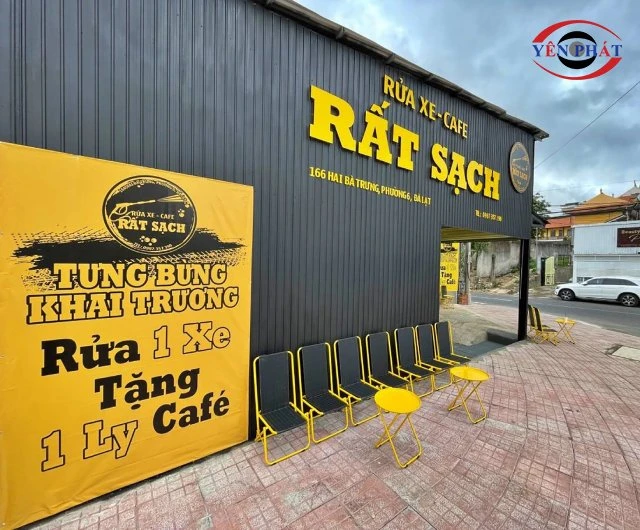 Khai trương mô hình quán rửa xe kết hợp quán cafe