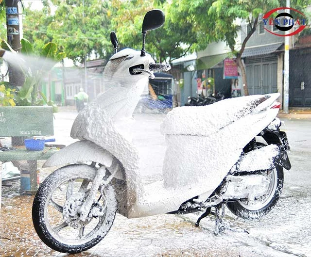 mô hình rửa xe máy truyền thống, cơ bản