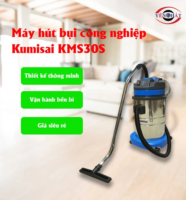 Máy hút bụi công nghiệp Kumisai KMS30S