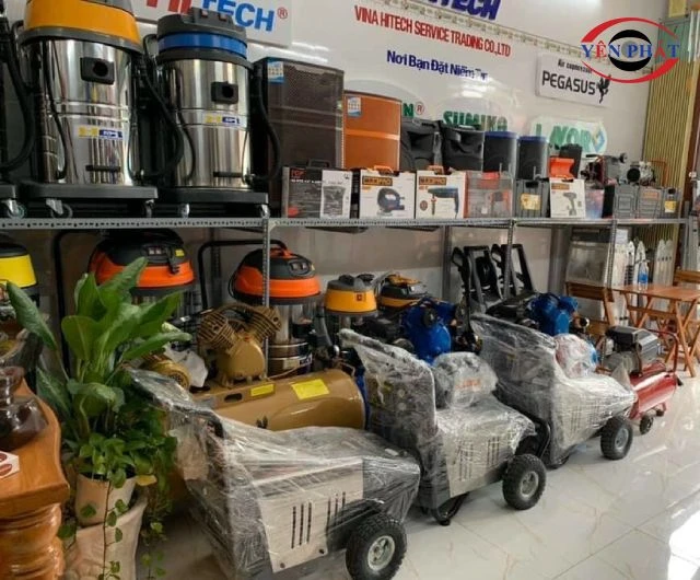 kho máy nén khí Nhật bãi hcm Vina Hitech