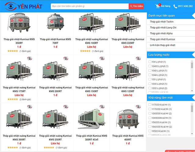 Mua tháp giải nhiệt Kumisai chính hãng