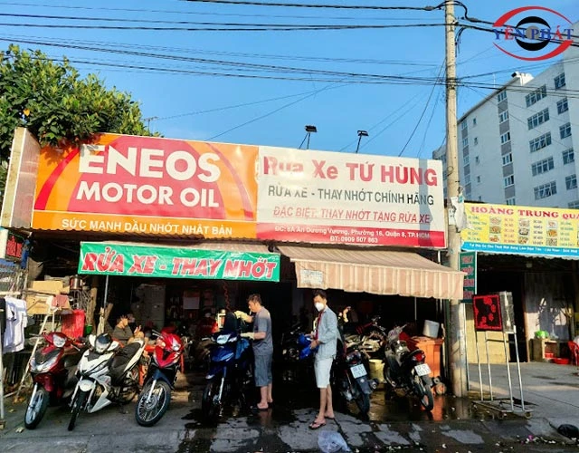 Tiệm rửa xe Tứ Hùng dịch vụ đa dạng, giá rẻ