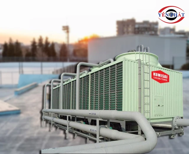 Bố trí lắp đặt tháp giải nhiệt Kumisai KMS 300RT 4Cell