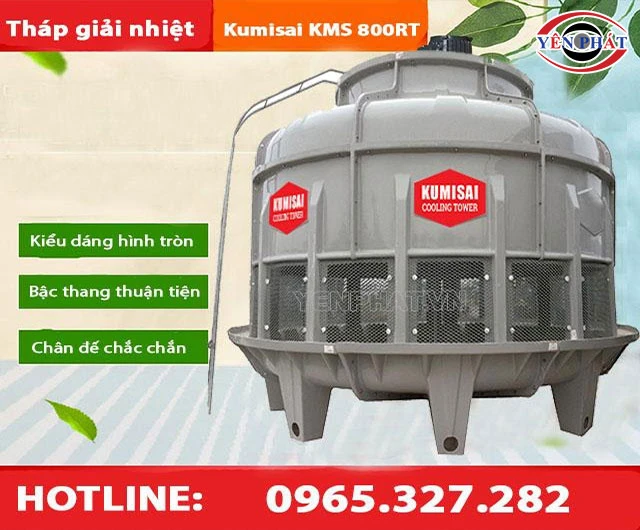 tháp giải nhiệt kumisai 800rt kết cấu gọn gàng