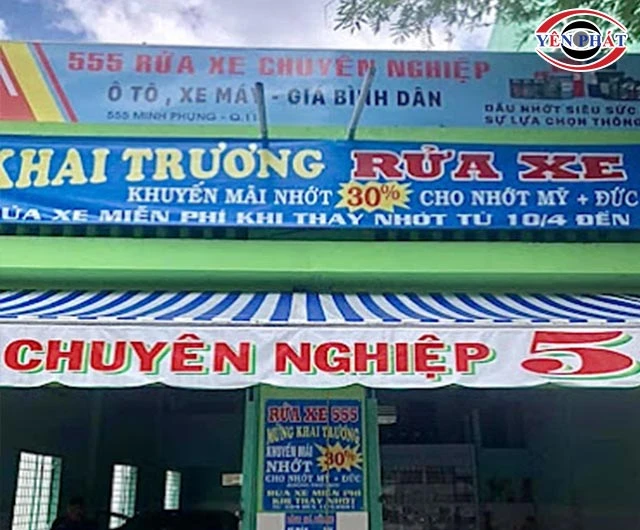 Rửa xe Sửa xe 555