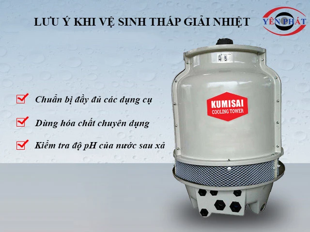 Lưu ý khi vệ sinh tháp giải nhiệt Kumisai KMS 8RT