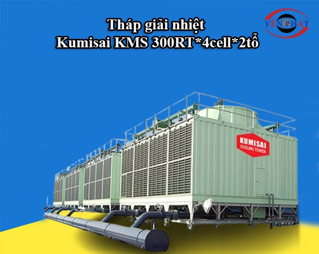 Tháp giải nhiệt Kumisai KMS 300RT*4cell*2tổ