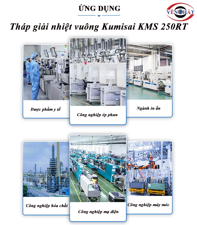 Ứng dụng tháp giải nhiệt vuông Kumisai KMS 250RT