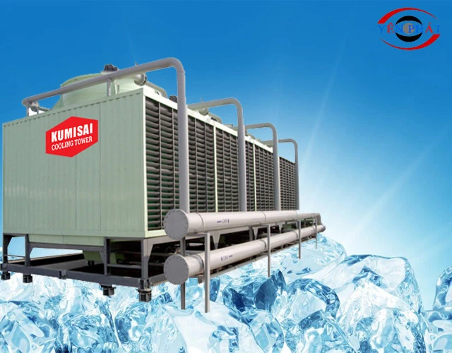 2 tổ hợp tháp giải nhiệt Kumisai KMS 400RT 4Cell chính hãng