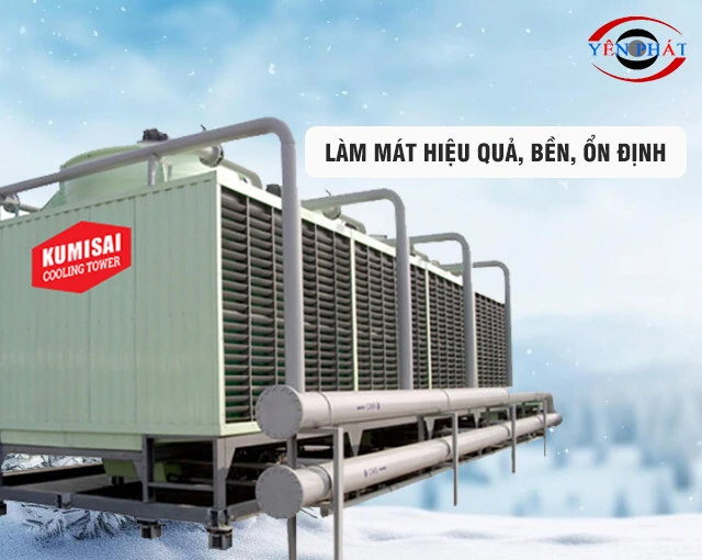 Lắp đặt tháp giải nhiệt vuông Kumisai KMS 225RT