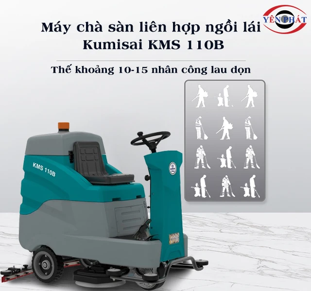 Máy chà sàn công nghiệp ngồi lái Kumisai KMS 110B