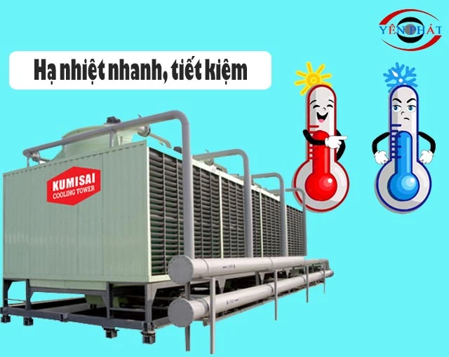 Tản nhiệt tốt với 2 tổ hợp tháp giải nhiệt Kumisai KMS 400RT 4Cell