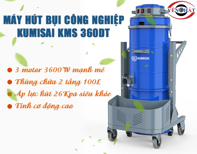 Máy hút bụi khô ướt công nghiệp Kumisai KMS 360DT
