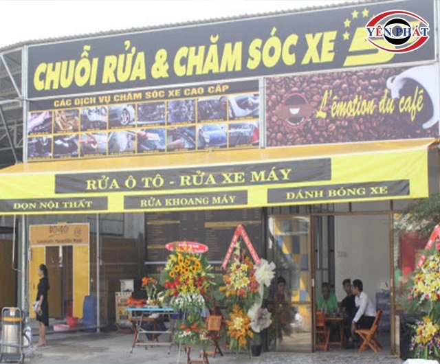 Rửa xe kết hợp quán Cafe tạo giá trị thương hiệu