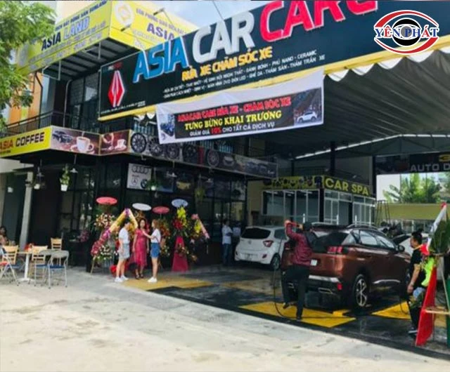 Rửa xe kết hợp quán Cafe độc đáo