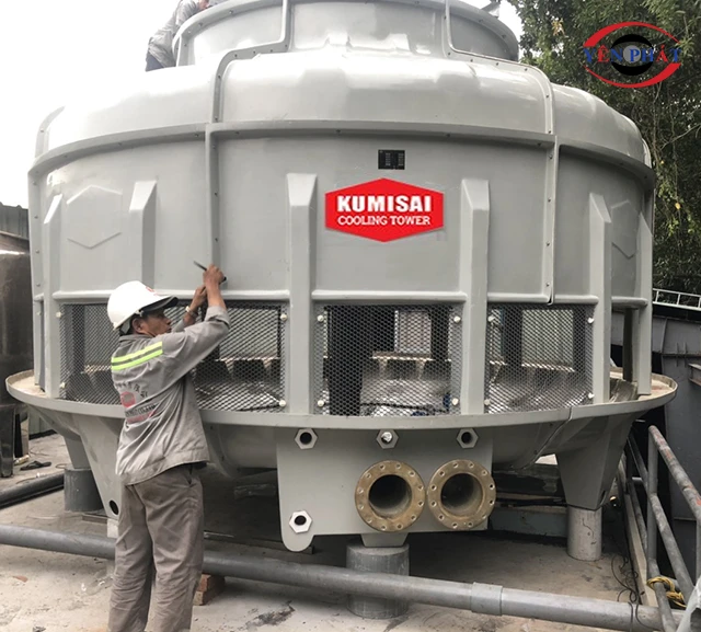 Lắp đặt tháp giải nhiệt Kumisai KMS 150RT