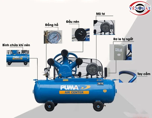 Cấu tạo máy nén khí piston