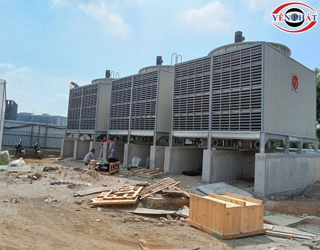 Lắp đặt tháp giải nhiệt vuông